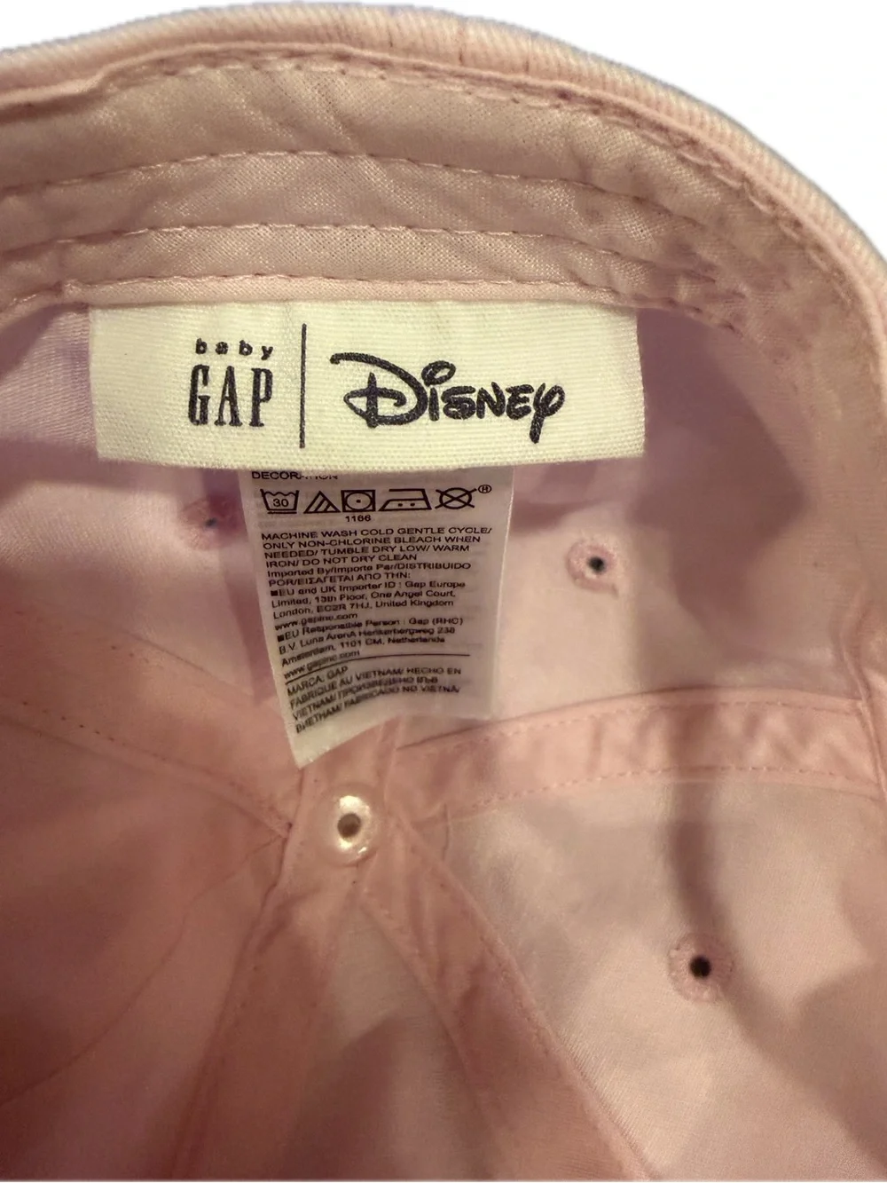 GAP x Disney Baby Pink Cap, toddler s/m